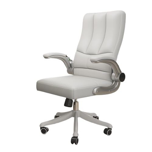 Silla ejecutiva Profesional de Cuero Ajustable, con Respaldo Alto, giratoria y reposabrazos Acolchados Ajustables para Oficina en casa ()