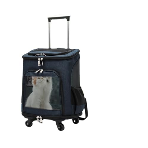 pet Backpack， Portable Cat Bag - Multifunctional, Foldable & Detachable Pet Travel Bag with Zipper Closure, for Cats & Dogs(A)