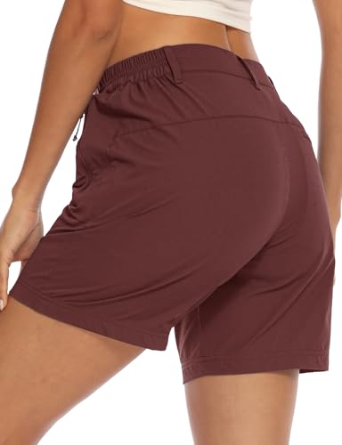 Image of TBMPOY Women's 6 inch Hiking Cargo Shorts Quick Dry with Pockets Work Golf Short Lightweight Outdoor Active Summer for Women