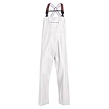Grundéns Men’s Shoreman Bib Pants - Stain-Resistant, Waterproof Seafood Processing Bibs, White, XX-Large