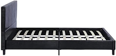 Generic Simple PU Bed Frame Black Twin
