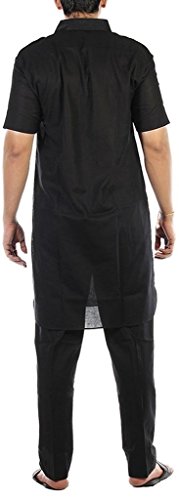 Image of Royal Kurta Men's Cotton Pathani Suit Half Sleeves