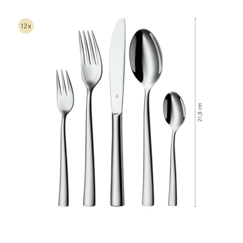 WMF Philadelphia Besteck Set 12 Personen, Besteck 60 teilig, Monobloc-Messer, Cromargan Edelstahl poliert, glänzend, spülmaschinengeeignet – Ansicht 8
