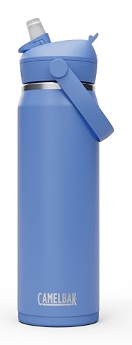 CamelBak Thrive - Botella de agua con popote abatible de 25 onzas, acero inoxidable aislado, color azul cielo