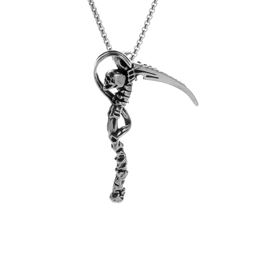 Bijoux de fête gothiques avec collier faucheuse et pendentif fantôme