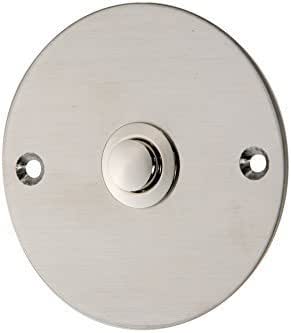 HUBER Pulsante Campanello Da Incasso In Acciaio Inox - Ottone Cromato, 42V 2A - Foto 4