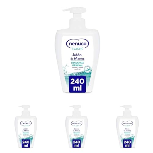 Nenuco - Classic Jabón De Manos, Fragancia Original, 240ml (Paquete de 4)