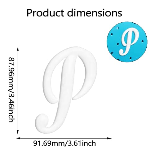 Fannoday Letter Charms, White Shoe Single Letter DIY Decoration Charms Alphabet Accessories for Beach Bag with Boys and Girls Women Teens Adults Party Gift Favors4