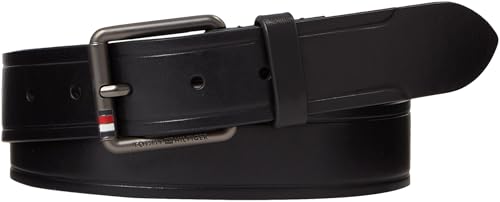 Tommy Hilfiger Herren Gürtel Casual 3.5 Ledergürtel, Schwarz (Black), 110