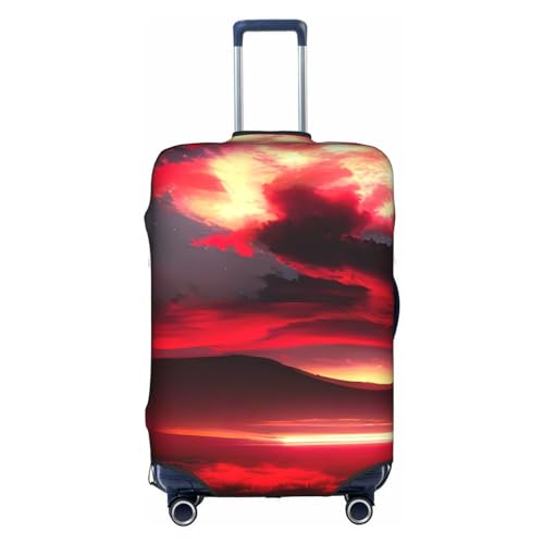 Red Sky At Night Starry Print Personalized Travel Luggage Cover With Zipper, Elastic Luggage Cover,For Daily Use