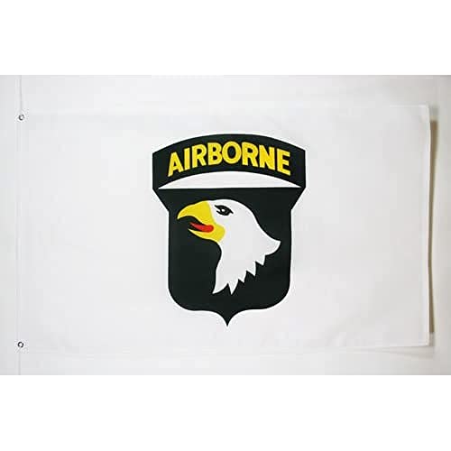 AZ FLAG - Drapeau USA Airborne blanc avec aigle - 150x90 cm - Drapeau 100% Polyester Avec Oeillets Métalliques Intégrés - Pavillon 110 g