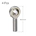 uxcell 4pcs POSB10 Male Rod End Bearing 5/8 Inch Bore and 5/8-18 Right Hand Thread, Self-Lubricating Joint Rod Ends, Includes Jam Nuts