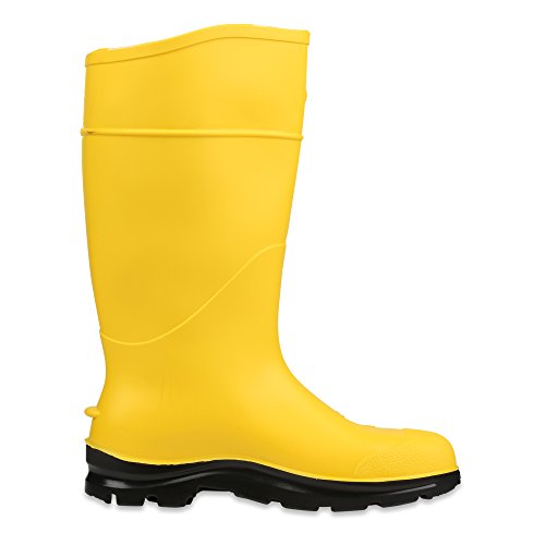 Image of Servus Comfort Technology 14 inch PVC Steel Toe Men's Work Boots, Yellow & Black (18835)