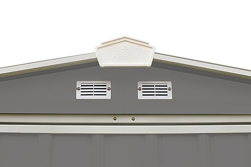 Arrow 6' x 5' EZEE Galvanized Steel Low Gable Shed Charcoal with Cream, Storage Shed with Peak Style Roof - Thumbnail 6