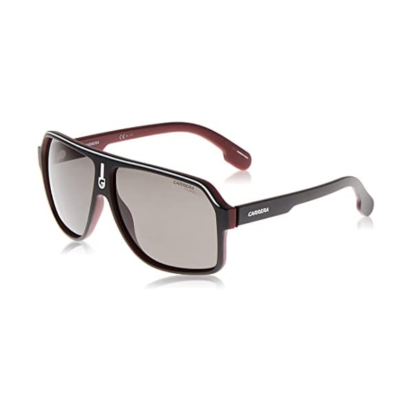 Carrera Men's 1001/s Polarized Aviator Sunglasses, Matte Black RED, 62 mm