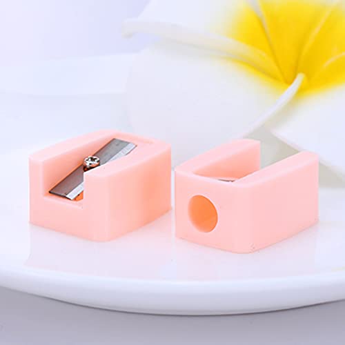 Minkissy Makeup Sets 2Pcs Eyebrow Pen Sharpener Mini Plastic Eyeliner Pencil Sharpener Eye Makeup Compact Sharpener Tool For Women Girls (Random Color) Manual Pencil Sharpener #TOP3