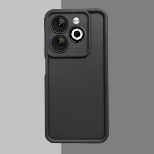 Image of Scalebee Soft Flexible Matt Finish Anti Slip Scratch Proof Camera Protection Silicon Case Back Cover for Techno POP 8 Spark 20 Spark 20C Infinix Smart 8 (Black)
