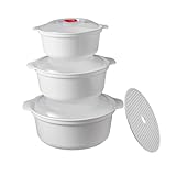 【Couvercle inclus】 : Ces bols de conservation pour micro-ondes, dotés d'un couvercle, préservent la fraîcheur des aliments et évitent les débordements lors du réchauffage ou de la conservation.