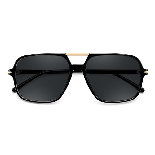 Image of FEISEDY Retro Pilot Sunglasses for Women Men 70s Large Frame Sun Glasses