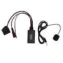 Klanata Kabelloser Bluetooth-Audio-Adapter, Autoradio-Aux-Kabel mit Mikrofon, passend für Seat Altea Toledo II T5 – 12-V-Freisprech- und Musik-Streaming-Empfänger