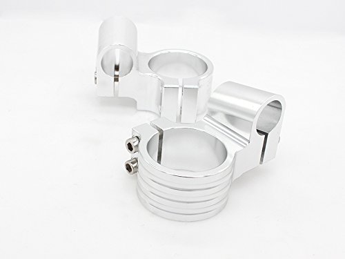 Rzmmotor Tubo de horquilla de aluminio CNC de 31 mm para motocicleta de 31 mm con clip en el manillar, reemplazables, ajuste universal para bicicleta, café, racer regular kawasaki, Yamaha, Suzuki,