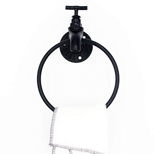 Funly Mee Rustic Water Spigot Towel Ring, Industrial Faucet Wall Mounted Hand Towel Rack For Bathroom&Kitchen #TOP1