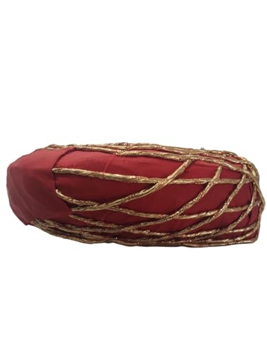 Image of BookMyCostume Traditional Indian Turban, Safa & Pagdi Collection - Ethnic Royal Headwear, Cultural Event & Fancy Dress Costumes | Ideal for Barati, Folk Dance & Themed Functions for Boys, Men & Adults