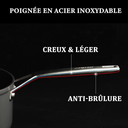 Marmite à soupe induction MSMK 1.5QT casserole antiadhésive sans rayure