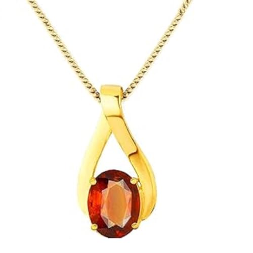 Pendentif Grenat Hessonite naturel 10,75 carats A+ Gomed pour homme et femme