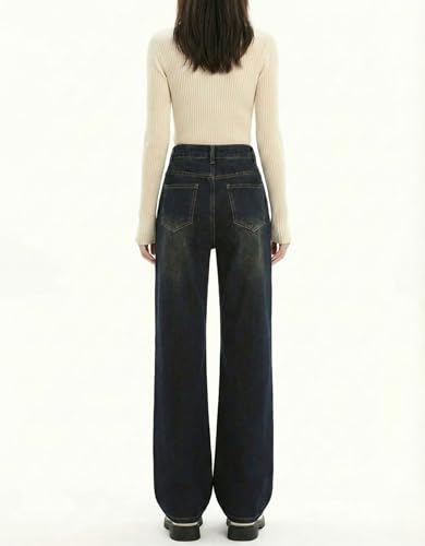 Image of ODDMONEKY Baggy Jeans for Women || Korean Jeans for Women || Wide Leg Korean High Waist Baggy Denim Pants (Wjeans-7)