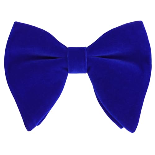 Image of Alizeal Velvet Pre-tied Adjustable Bow Tie for Men Oversize Formal Solid Tuxedo Bowtie