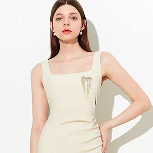 Newzenro Heart Tassel Rhinestones Brooches Lapel Pins Delicate Luxury Sparkly Crystal Hearted Love Charm Brooch Classic For Women Ladies Girls For Wedding Party Dance Banquet Dainty Elegant Beautiful Pins Dress Suit Shirt Ceremony Clothes Accessories Jewelry Valentine'S Day Mother'S Day Decor Christmas Birthday Gifts Her Wife  thumb #4