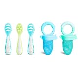 Munchkin® Gentle DipTM First Spoon Set for Baby Led Weaning, Self Feeding, 3 Pack and Fresh Food Feeder, 2 Count for Whole Foods