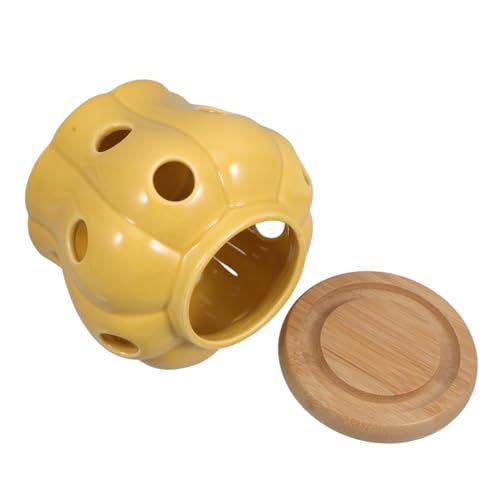 NAMOARLY Compact Ceramic Storage Jar Garlic Ginger Keeper Countertop Bowl with Holes for Easy Kitchen Storage
