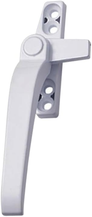 window handle， Thickened Plastic Steel Open Door Handle with Lock and Old le and Window Seven Characters(White,Left)