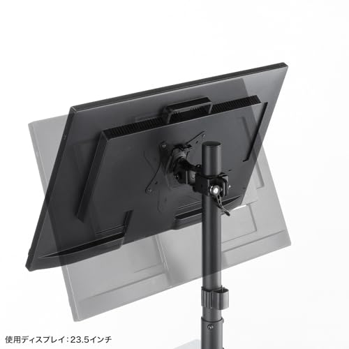 サンワサプライ モニターアーム デュアル ショートアーム 薄型ショートクランプ CR-LAC215BK