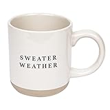 Sweet Water Decor Sweater Weather Stoneware Coffee Mug | Novelty Coffee Mugs | Microwave & Dishwasher Safe | 14oz Coffee Cup | Fall Gifts | Winter Coffee Mug
