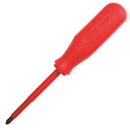 URREA Insulated 1000V Screwdriver - #0 Phillips Tip Driver with 2-3/8