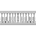 Ekena Millwork BALK37X084HMJ Hamilton Fiberthane Balustrade Railing Kit, White