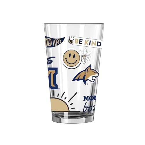 Image of Logo Brands NCAA 16 oz Pint Glass - Durable Glass With Bold Team Color- Chip-Resistant Rim Drinkware For Fans, Tailgates, Home Bars & Everyday Use