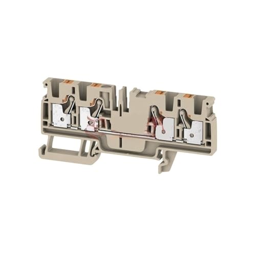 Bloque de terminales de puesta a tierra A4C 4 con cuerpo aislante y fijación modular