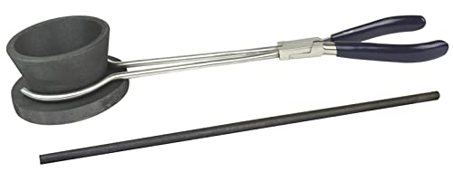 Smelting Kit for Melting Gold Silver Copper with a Torch Graphite Crucible Cup, Tongs, and Graphite Stir Rod
