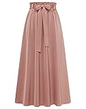 Satin Damen Rock, Sommer Rock, Midi Rock/Maxirock(Gemäß persönlicher Höhe), lassen Sie optisch elegant und süß aussehen. Der lange Stil ist perfekt für Ihre verschiedenen Bedürfnisse geeignet, reine und helle Satinmaterialien, ohne zu viel ausgefallene Dekoration, dieser Rock zeigt dennoch Ihre Eleganz und Attraktivität.