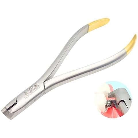 Braces Wire Cutter Orthodontic Distal End Cutter Large Handle Tungsten Carbide inserts with Safety Hold by Artman Instruments Cover