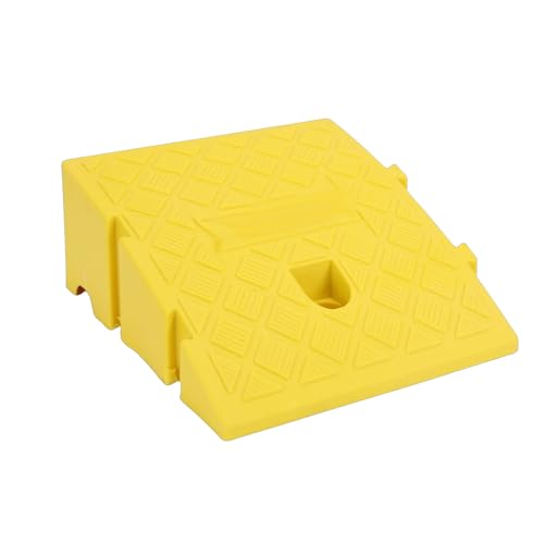 Rampa portátil para bordillo de entrada, elevada 13 cm, antideslizante con textura, para coches, motocicletas y bicicletas, capacidad de carga de 2 T, material PE (amarillo) miniatura 2