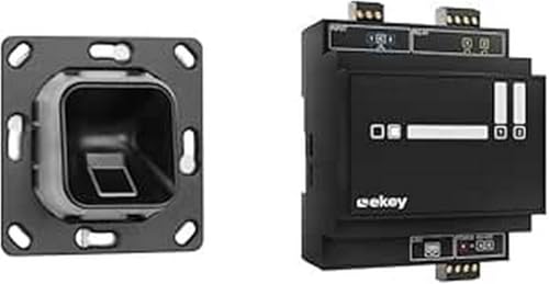 EKEY 203752 xLine vingerafdrukscannerset voor inbouwmontage, zonder frame, zwart