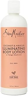 SheaMoisture Coconut Oil and Hibiscus Illuminating Body Lotion for Dull, Dry Skin, 13 Fl Oz