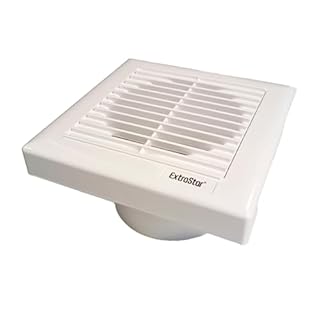 A2ZWORLD Ventola di Aspirazione Efficiente 19W 240m3/h 34dB, 180X180mm, Foro 120mm, Profondità 100mm, Aspiratore da Muro per Bagno, Cucina, 230V 50Hz