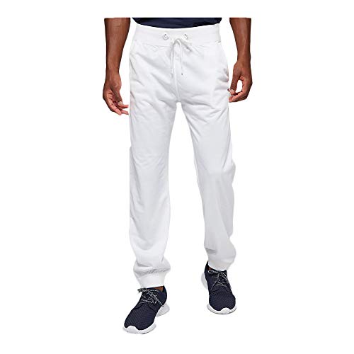 Pantalon de survêtement blanc Champion 206531 homme XL en molleton doux et épais