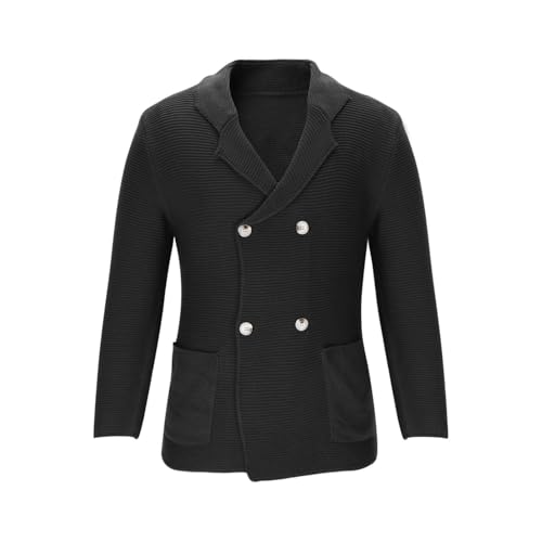 Shawl Collar Sweaters for Mens 2025 Button Down Knit Cardigans Long Sleeve Fall Winter Chunky Sweater with Pockets4